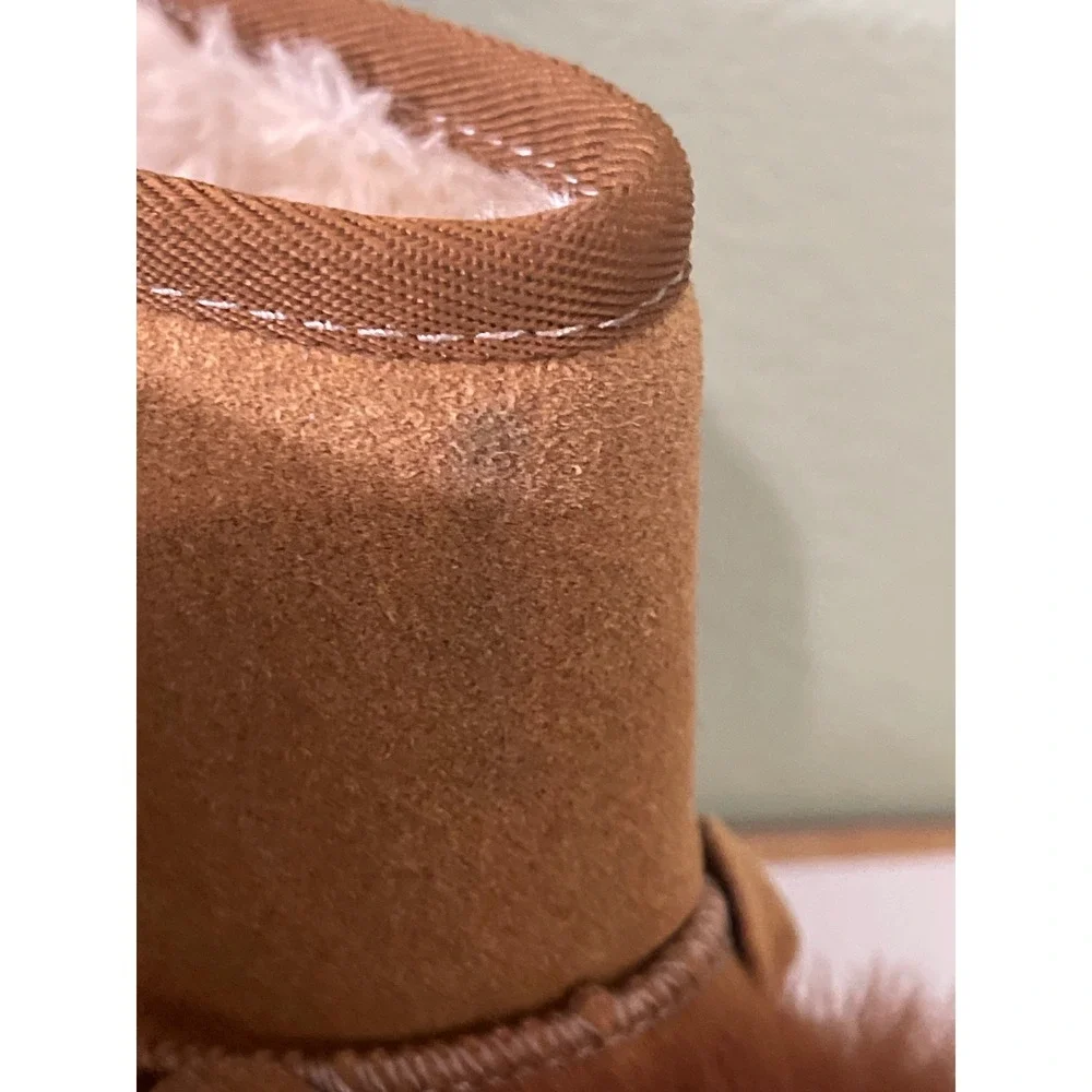 Dream Paris Kids Boys Girls Cute Animal Faux Sherpa Lining Winter Boots Size 10